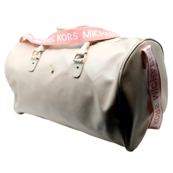 MICHAEL KORS~WEEKENDER DUFFLE BAG~Blush Pink Pebbled Leather Crossbody Strap - Picture 2 of 7
